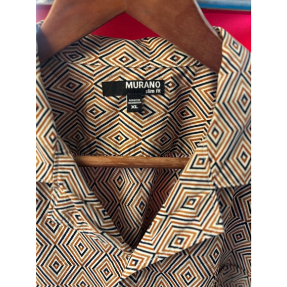 Men's Murano Shirt, XL, Beige and Brown - Picture 2 of 3